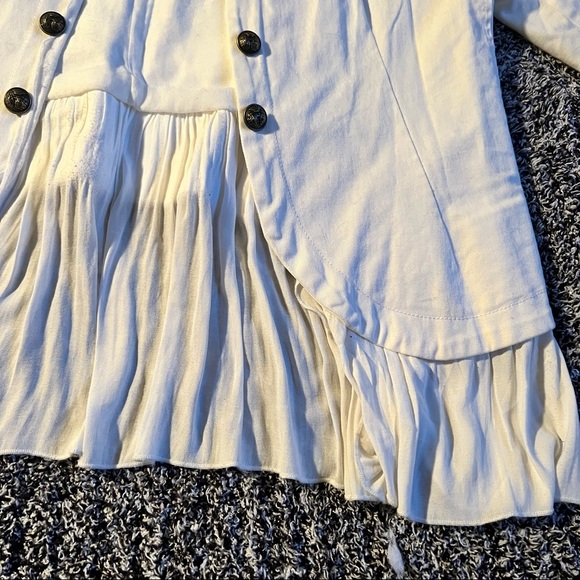 Torrid Off White Twill Peplum Military Jacket size 00 (M/L 10) - Picture 11 of 16